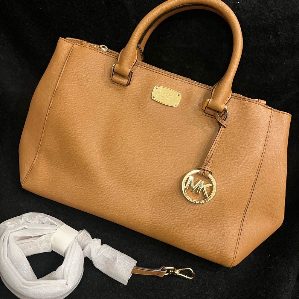 Michael Kors Camel Leather Satchel